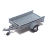 PKW-Anhänger, Pritsche, Heckklappe offen, 3D-Druck-Kleinserie, Ep4, Minichamps Spur N