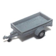 PKW-Anhänger, Pritsche, Heckklappe zu, 3D-Druck-Kleinserie, Ep4, Minichamps Spur N