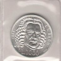 San Marino Silber 1 000 Lire 1985 stgl. "Johann Sebastian BACH"