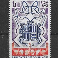 003) Andorra (französisch) 1974 UPU Mi. Nr. 260 postfrisch