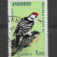 011) Andorra (französisch) 1973 Vögel Mi. Nr. 254 gestempelt