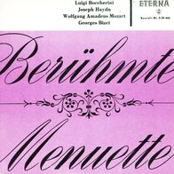 Berühmte Menuette, Boccherini, Haydn, Mozart, Bizet, Vinyl ETERNA 520466, 1962