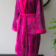 Damen Bademantel Gr. S lila pink superweich Saunamantel Morgenmantel Microfaser