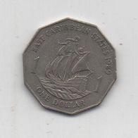 Münze Ostkaribische Staaten 1 Dollar 1989
