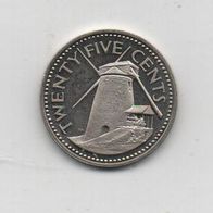 Münze Barbados 25 Cent 1973