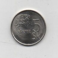 Münze Slowakei 5 Kronen 2007