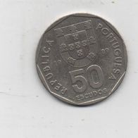 Münze Portugal 50 Escudos 1989