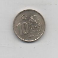 Münze Türkei 10 Lira 1996