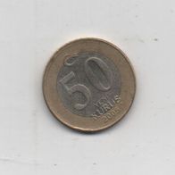 Münze Türkei 50 Kurus 2005
