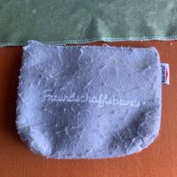 graue Kosmetiktasche, Kosmetikbeutel, Kulturbeutel, Filztasche