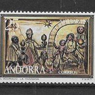 021) Andorra (spanisch) 1976 Weihnachten Mi. Nr. 106 postfrisch