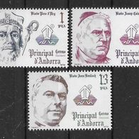 024) Andorra (spanisch) 1979 Fürsten Mi. Nr. 128/30 kpl. Satz postfrisch