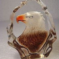Kristall-Glasobjekt / Briefbeschwerer " Adler "