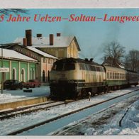 h36) BRD - AK nicht gel. - 125 Jahre Uelzen - Soltau -Langwedel / Diesellok 218