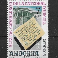 027) Andorra (spanisch) 1975 Literatur Mi. Nr. 98 postfrisch