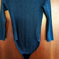 Body Langarm Pulloverbody Stehkragen jeansblau Gr. 38