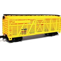 50´ Cattle Stock Car, M-K-T, Viehwagen, gelb, OVP, Model Power 3446 Ep3, Spur N