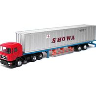MAN F90 ´86, Container-Sz., rot-silber, Showa, Ep4, Lemke MiNis / Herpa, Spur N