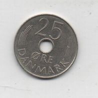 Münze Dänemark 25 Öre 1974