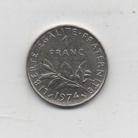 Münze Frankreich 1 Franc 1974