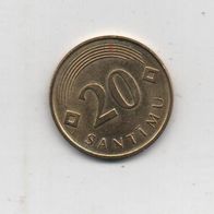 Münze Lettland 20 Santimu 2009