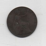 Münze England 1 Penny 1906