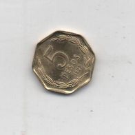 Münze Chile. 5 Pesos 1997