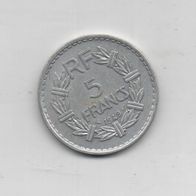 Münze Frankreich 5 Francs 1949
