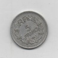 Münze Frankreich 5 Francs 1947