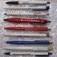 9x Kugelschreiber Lot-21 Kent Bärchen Mothes FC Bayern München Straßenbau Milasan