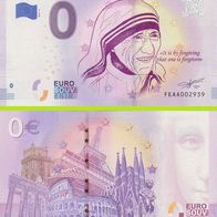 0 Euro Schein Mother Teresa of Calcutta FEAA 2019-2 selten Nr 2939