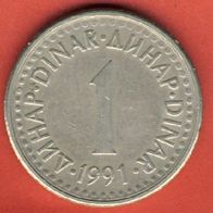 Jugoslawien 1 Dinar 1991
