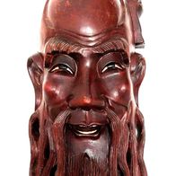 Holzmaske aus China , 22 cm