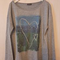 Langarmshirt in Gr. 40 - grau
