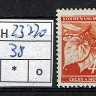 Los H23770: Böhmen & Mähren Mi. 38 * *