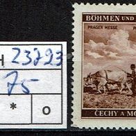 Los H23793: Böhmen & Mähren Mi. 75 * *