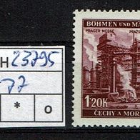 Los H23795: Böhmen & Mähren Mi. 77 * *