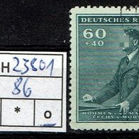 Los H23801: Böhmen & Mähren Mi. 86, gest