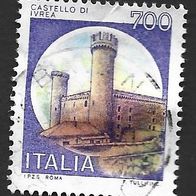 Iatlien Freimarke " Das Schloss von Ivrea " Michelnr. 1721 o