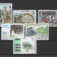 031) Andorra (spanisch) kleines Lot 6 Werte postfrisch