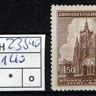 Los H23840: Böhmen & Mähren Mi. 140, gest