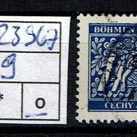 Los H23967: Böhmen & Mähren Porto Mi. 9, gest