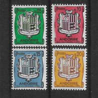 033) Andorra (französisch) 1961 Wappen Mi. Nr. 166/67 kpl. Satz postfrisch