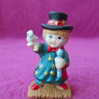 NEU Kleine Deko Figur Zauberer 6,5 cm Magier Kinder Junge Steingut Keramik Sammel 1