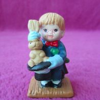 NEU Kleine Deko Figur Zauberer 6,5 cm Magier Kinder Junge Steingut Keramik Sammel 2
