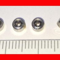 4 Micro-Kugellager Ø innen 1,5mm, aussen 4mm