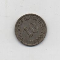 Münze Deutsches Reich 10 Pfennig 1911