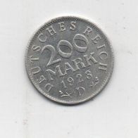 Münze Deutsches Reich 200 Mark 1923