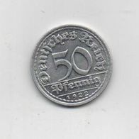 Münze Deutsches Reich 50 Pfennig 1922
