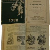 Gemüse-Samen Gebrauchsartikel Hauptpreisverzeichnis 1908 von E. Boese & Co. 124 S.